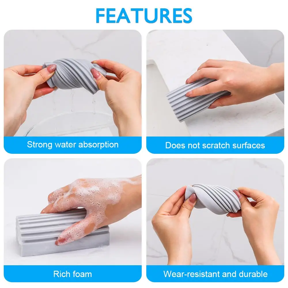 Glass Baseboards Multifunctional Magical Dust Sponges Sponge Cleaning Brush Damp Clean Sponge Household