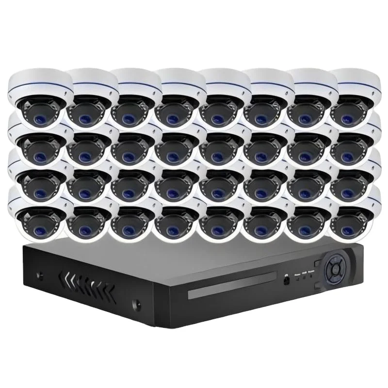 8MP 5MP 32CH Dome POE Security Camera System H.265 Two Way Audio 4K 8CH POE NVR CCTV Camera Kit Night Vision