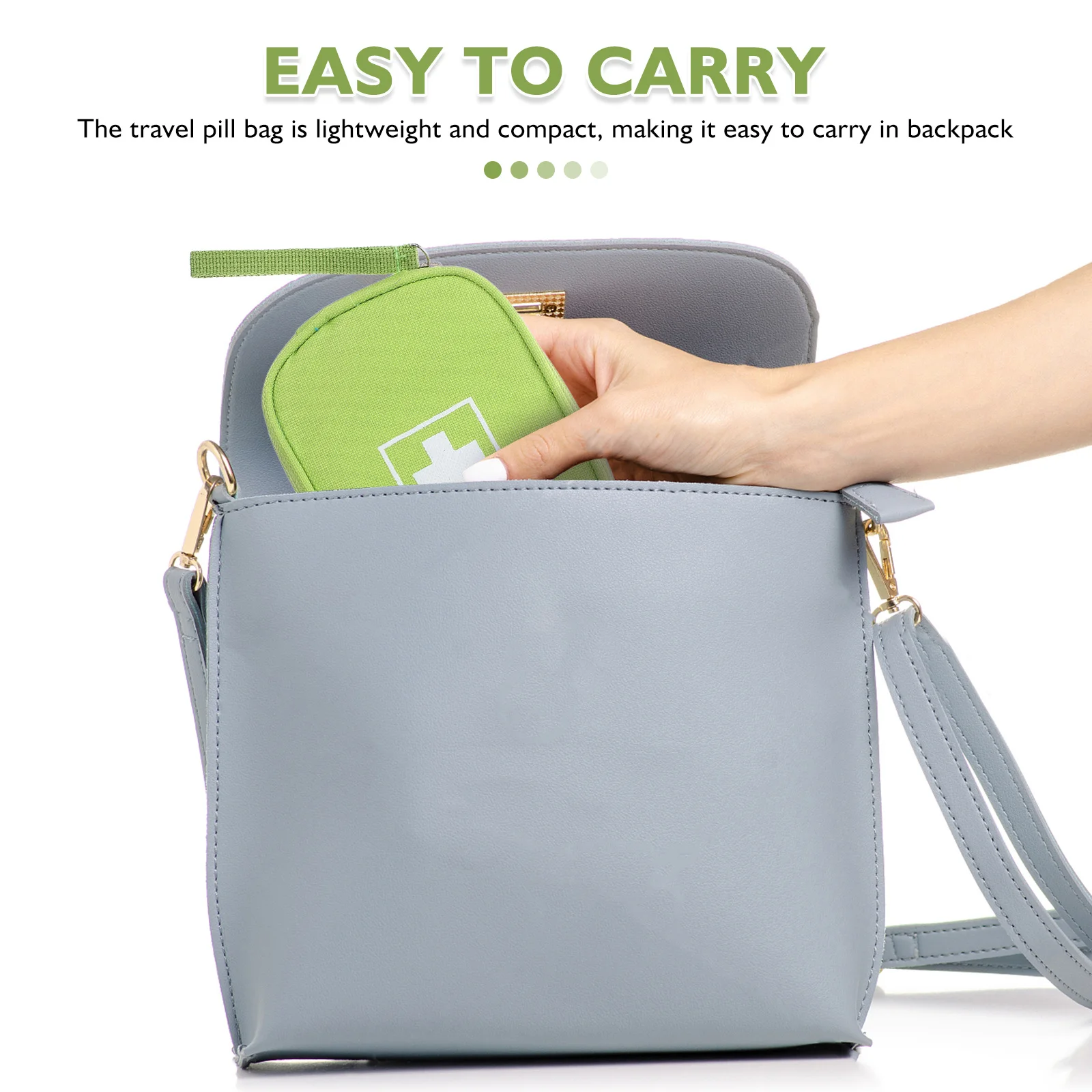 منظم أدوية محمول حقيبة إسعافات أولية صغيرة للسفر تخزين طبي مدمج مقاوم للماء حقيبة طوارئ للاستخدام المنزلي في الهواء الطلق #5