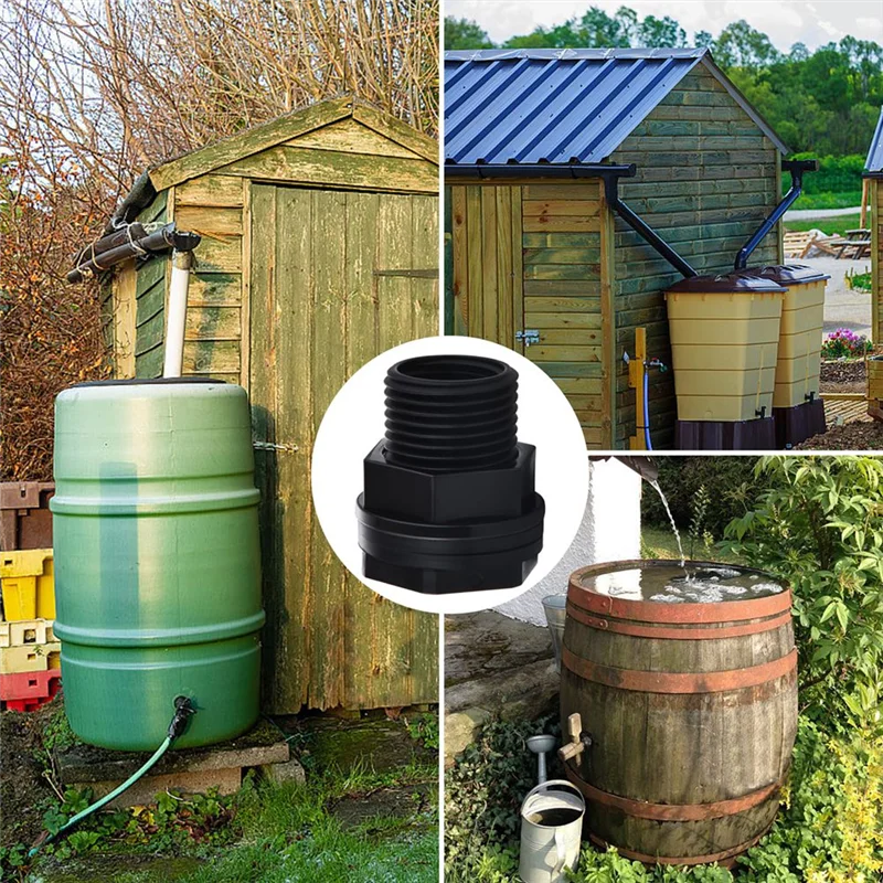 AB41-10Pc Bulkhead Fitting,Garden Hose Threaded 3/4In Male Ghtx1/2In Female NPT Double Threaded Bulkhead Water Tank Connector