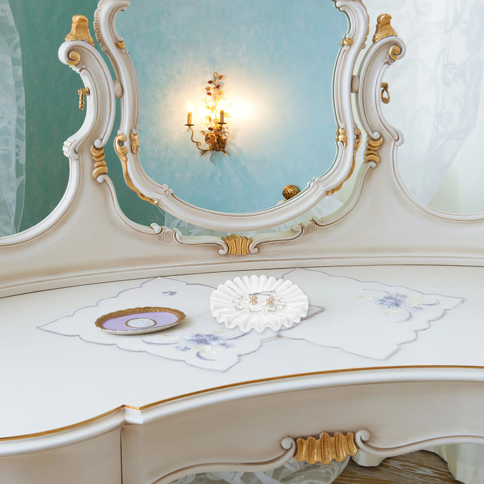 

Керамический поднос для ювелирных изделий, стильная тарелка для безделушек, гладкая отделка, держатель для колец, органайзер для ключей для ожерелья, колец, небольшие аксессуары