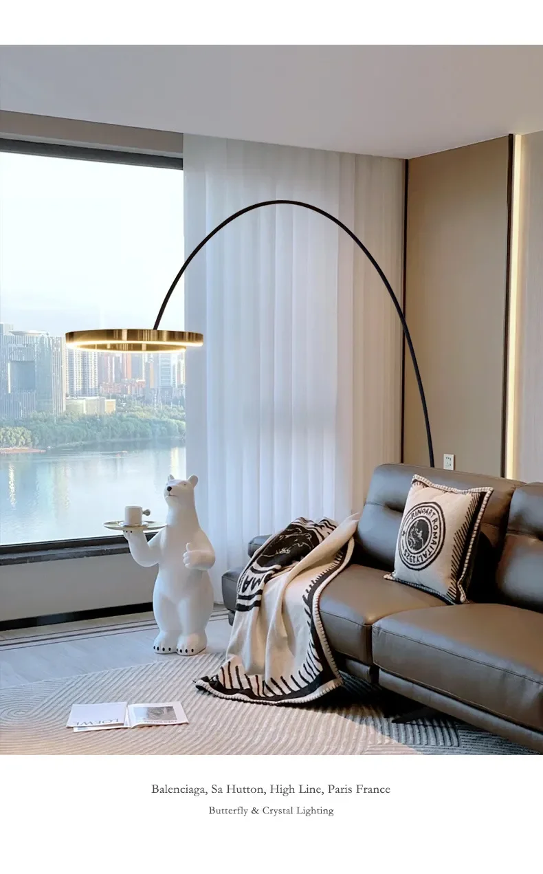 Designer Angeln Stehlampe Nordic LED Wohnzimmer Stehlampe Für Villa Schlafzimmer Hotel Indoor Decor Einfache Kunst Hohe Stehlampe – Detail 8