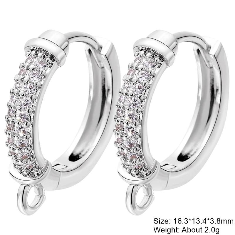 Juya DIY Edlen Schmuck Material Liefert Handgemachte Earwire Gold/Silber Farbe Ohrring Haken Zubehör Für Luxus Ohrringe Machen