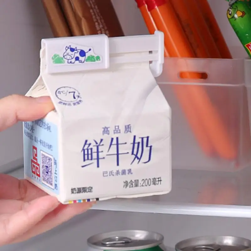 Milk Carton Sealing Clip 2pcs Beverage Sealing Clip Plastic Japanese Style Milk Box Sealing Clip Household Food Sealing Clip - Image 2