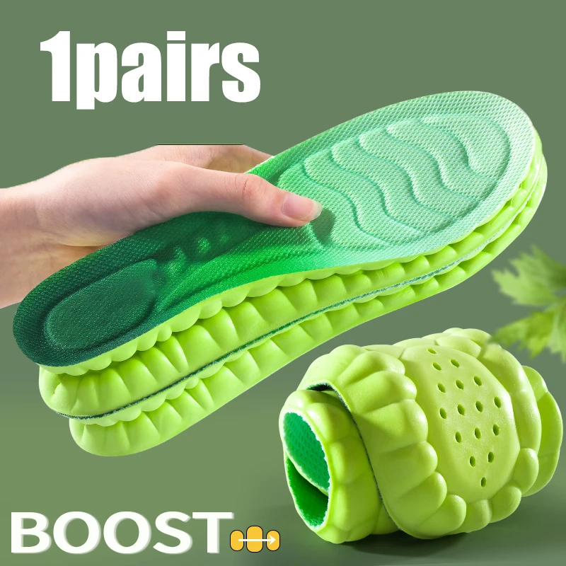 

Orthopedic Sport Insoles Soft Breathable High Elasticity Shock Absorption Running Shoe Pad for Men Women Latex Massage Insole