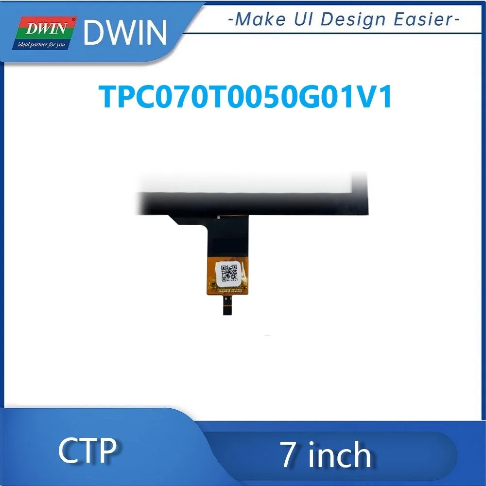 DWIN 7 Inch Multi-touch Capacitive Screen Tempered Glass IIC Interface For Coffee Machine