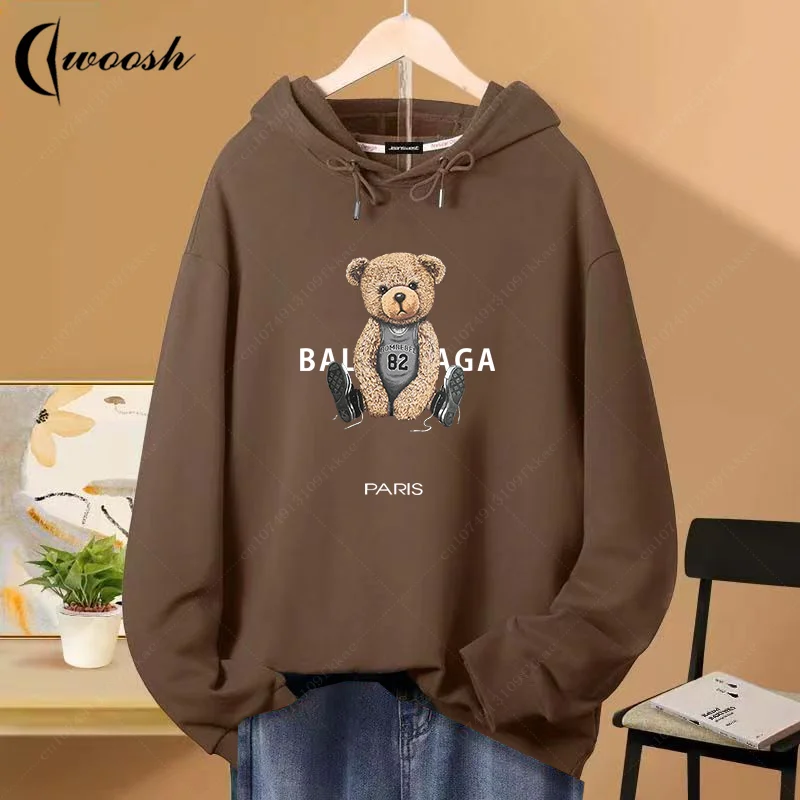 2024 Children Cotton Pullover Men\'s Womens Fashion Luxury Designer Hooded Sweatshirts Harajuku Family Matching O-neck Streetwear