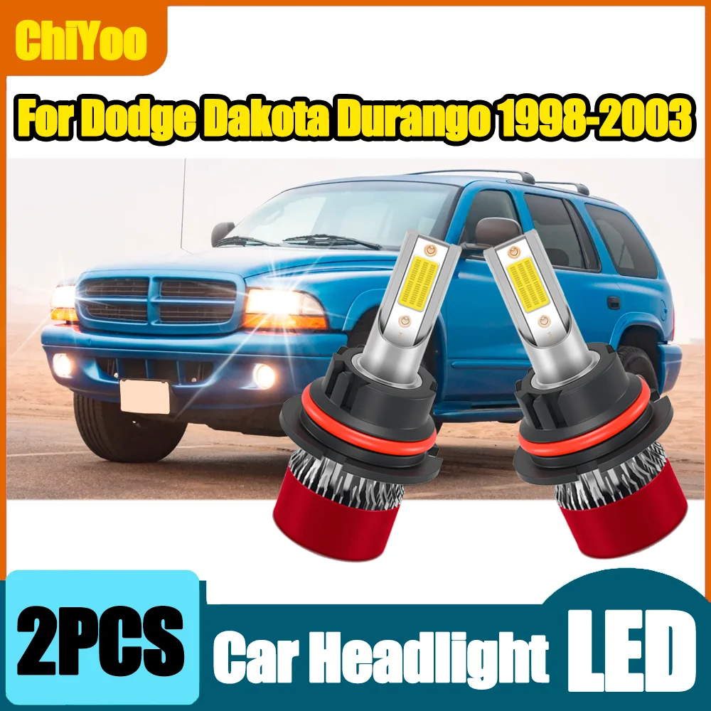 

2PCS 6000K Super White Car Turbo Light Car LED Headlight Canbus No error 150W High Power 12V For Dodge Dakota Durango 1998-2003