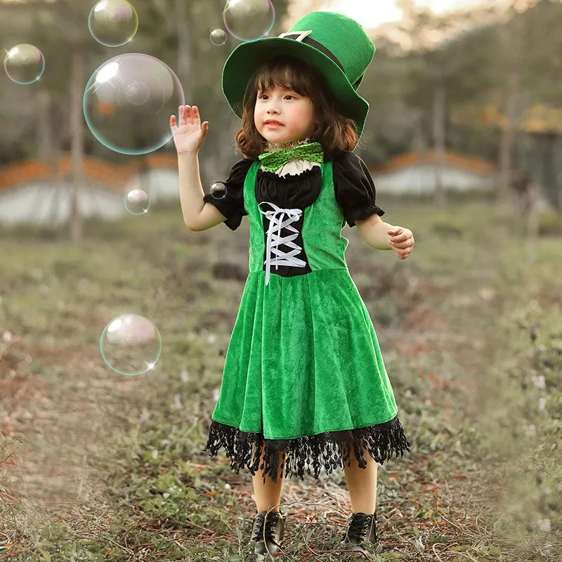 

Children's Halloween Performance Elf Crazy Hat Dwarf Traditional National Costume Kindergarten Stage Ethnic Wardrobe