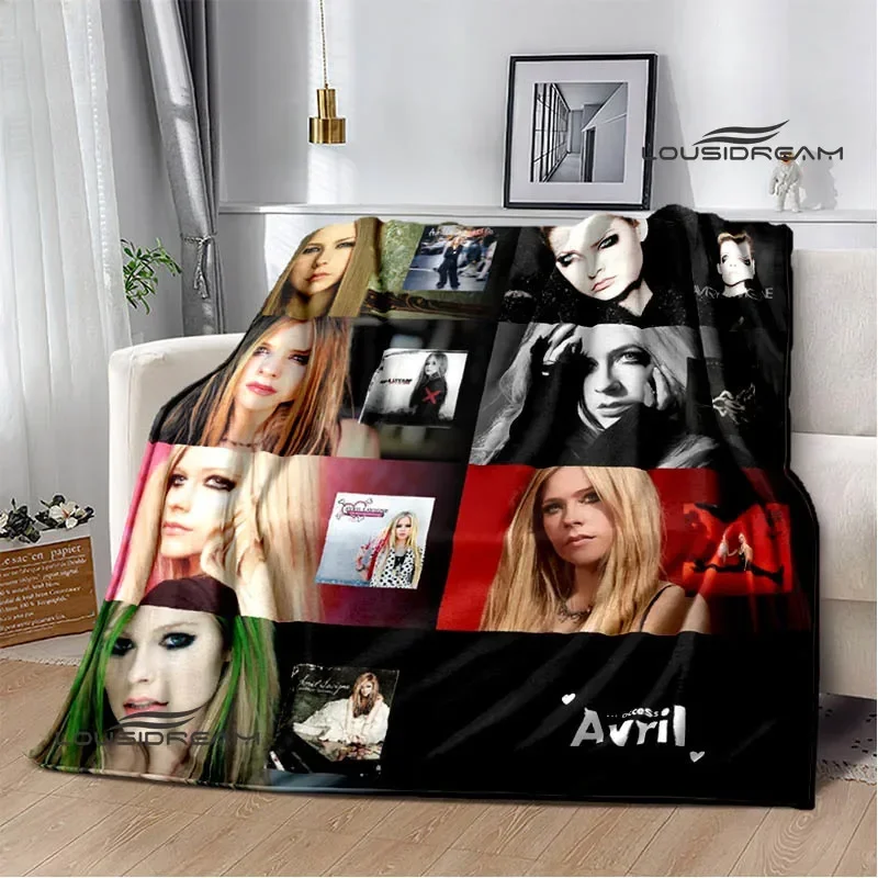 Singer A-AVRIL LAVIGNE Printed blanket Flannel Warm blankets Soft and comfortable blanket bed linings cubre cama Birthday Gift