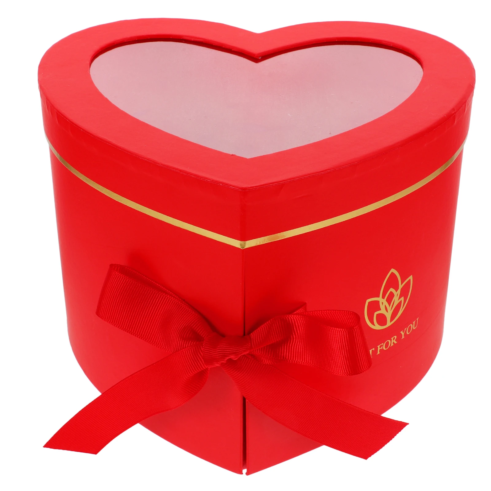 

Heart Shaped Flower Box Double Layers Rotating Design Romantic Gift Packaging Valentine's Day Preserved Flower Gift Box