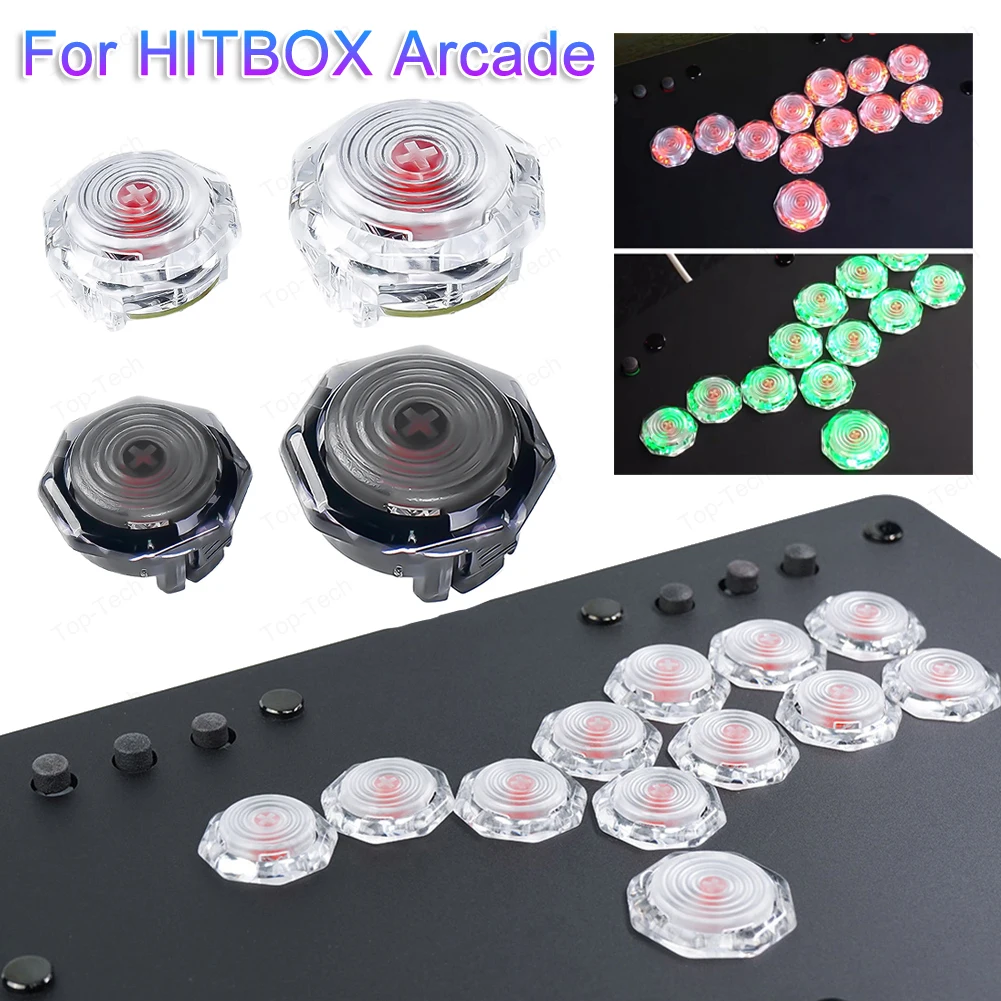 Mini Button Ultra-slim Mechanical Keycap Low Profile Support Diameter 24MM/30MM for HITBOX Arcade Stick