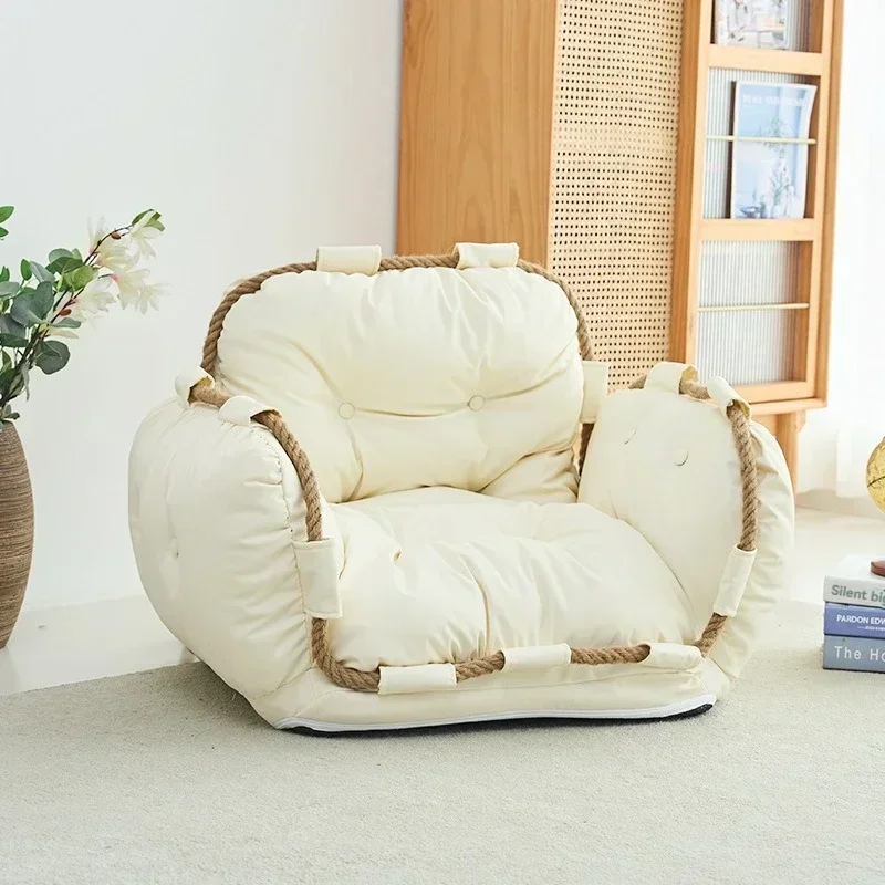 Household Goods Hemp Rope Decoration Lazy Sofa Tatami Sofa Bed Foldable Floor Sofa Above Ground Balcony Internet Famous Sofa