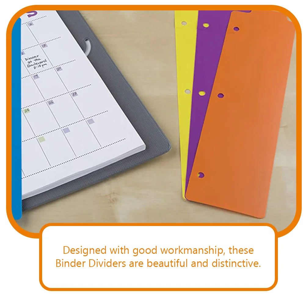 

10pcs Binder Dividers Plastic Colored Page Markers For Notebook Index Dividers Tab Separators Loose-Leaf Organizer Supplies