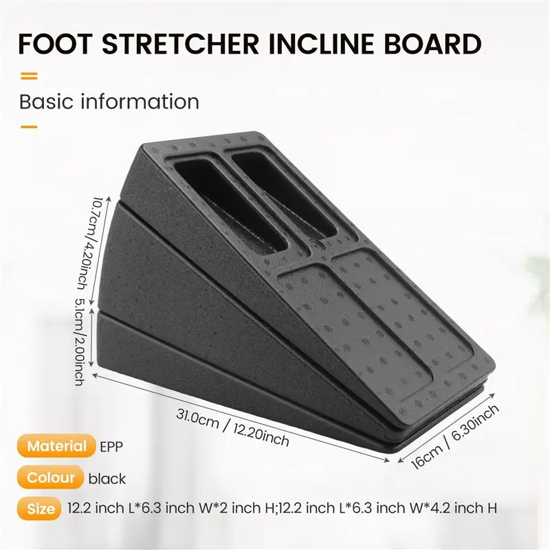 Slant Board Calf Stretcher,3 Pcs Foot Stretcher Incline Board For Plantar Fasciitis Physical Therapy Equipment-A00E - view 6