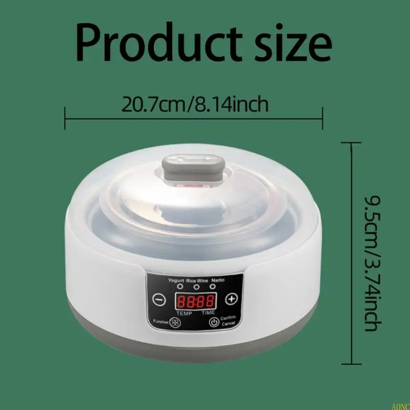 A0NC 자동 요구르트 제조업체 전기 발효 기계 스테인레스 스틸 내부 냄비