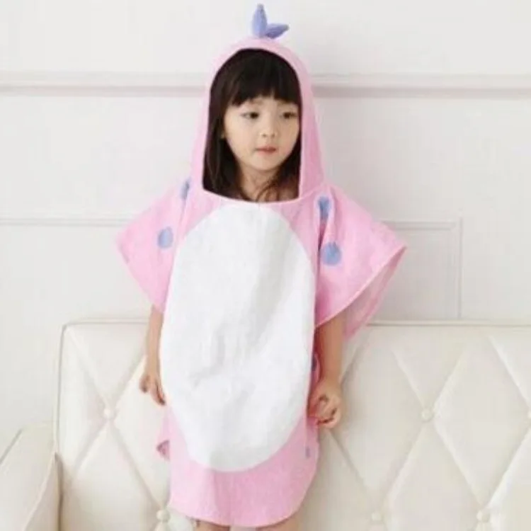 Breathable Children\'s Cartoon Bathrobe Polygonal Dinosaur Hooded Cape 2024 Popular Infant Cotton Absorbent and Bath Towel Robe