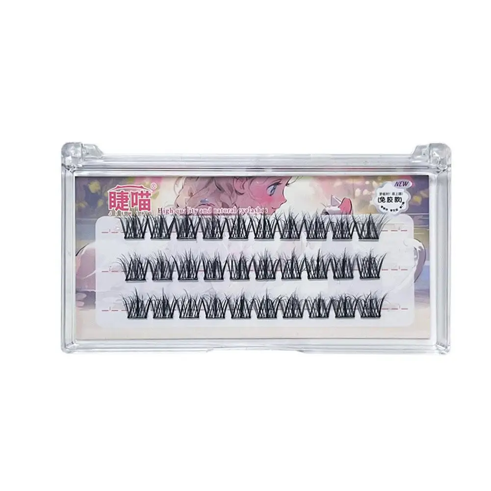 5D Ciglia di Visone Bambino Curvo Senza Colla Colla Autoadesiva Colla FAI DA TE Fili Artificiali Ciglia Riutilizzabili Lashe Ciglia Finte Clu K4J5