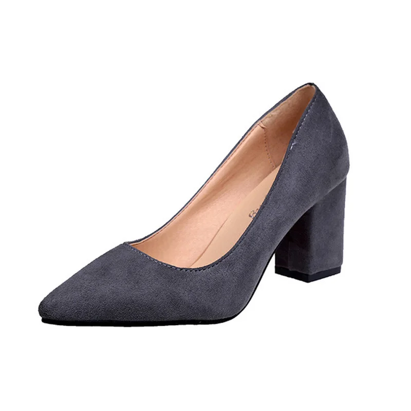 Sapato feminino autumn ladies work shoes cashmere round head casual shoes high heel low heel platform comfortable shoes WSH3183