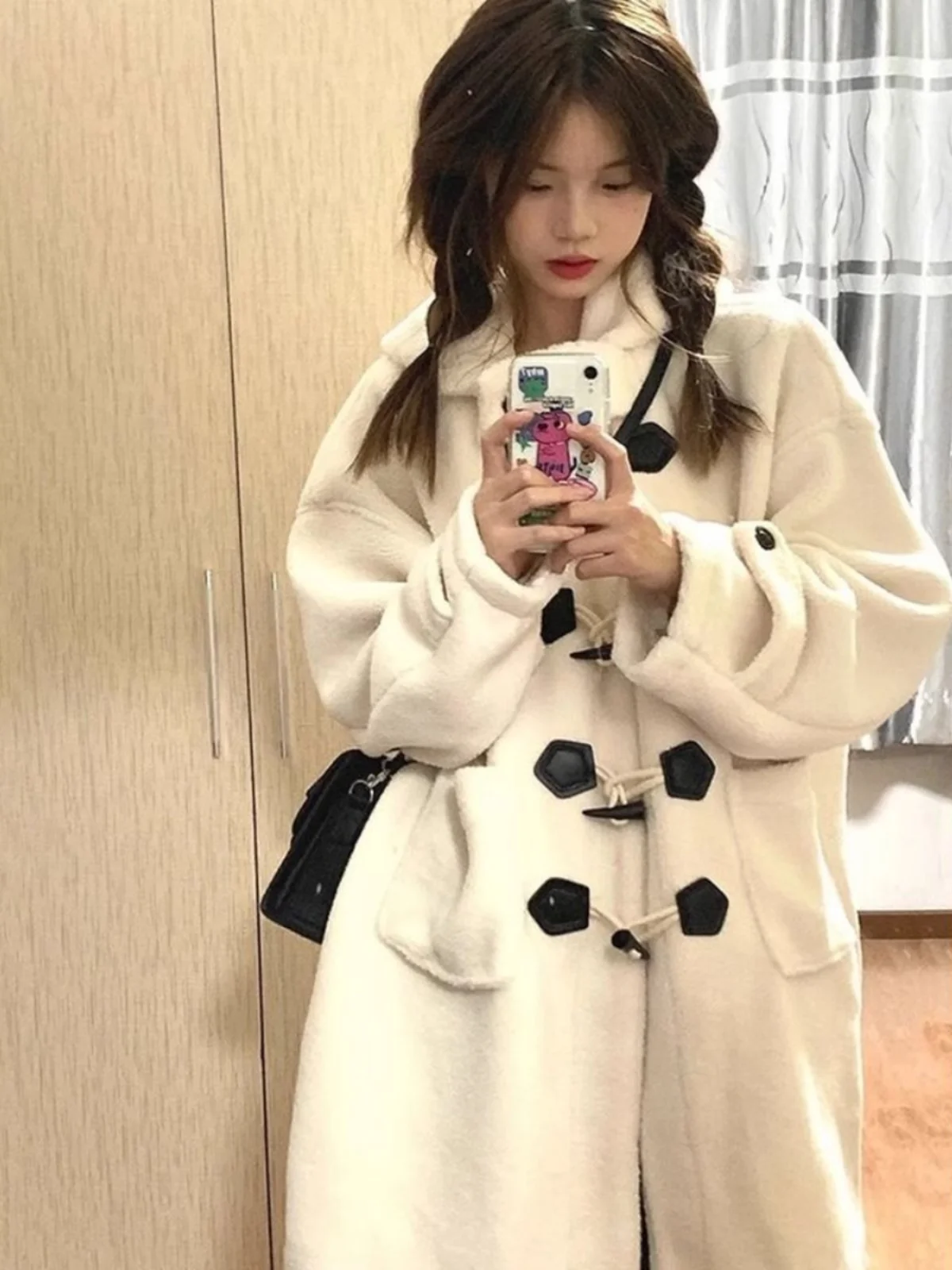 

Thickened Lamb Velvet Jacket Women's Mid-Length Autumn Winter Cotton Coat Woolen Knit High-End Feeling Cotton Clothing