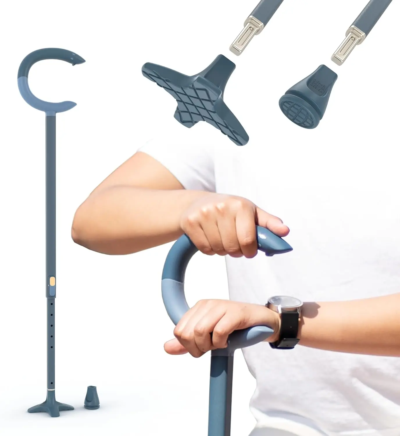 

Premium Adjustable Walking Cane for Men and Women - Lightweight Stability Stick for Seniors & Adults