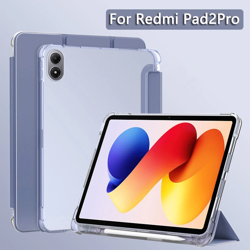 NEW For Redmi Pad 2 Pro Case Magnetic Smart Cover Coque For Xiaomi Redmi Pad 2 Pro 12.1inch 2025 with Pencil Holder Tablet Cover