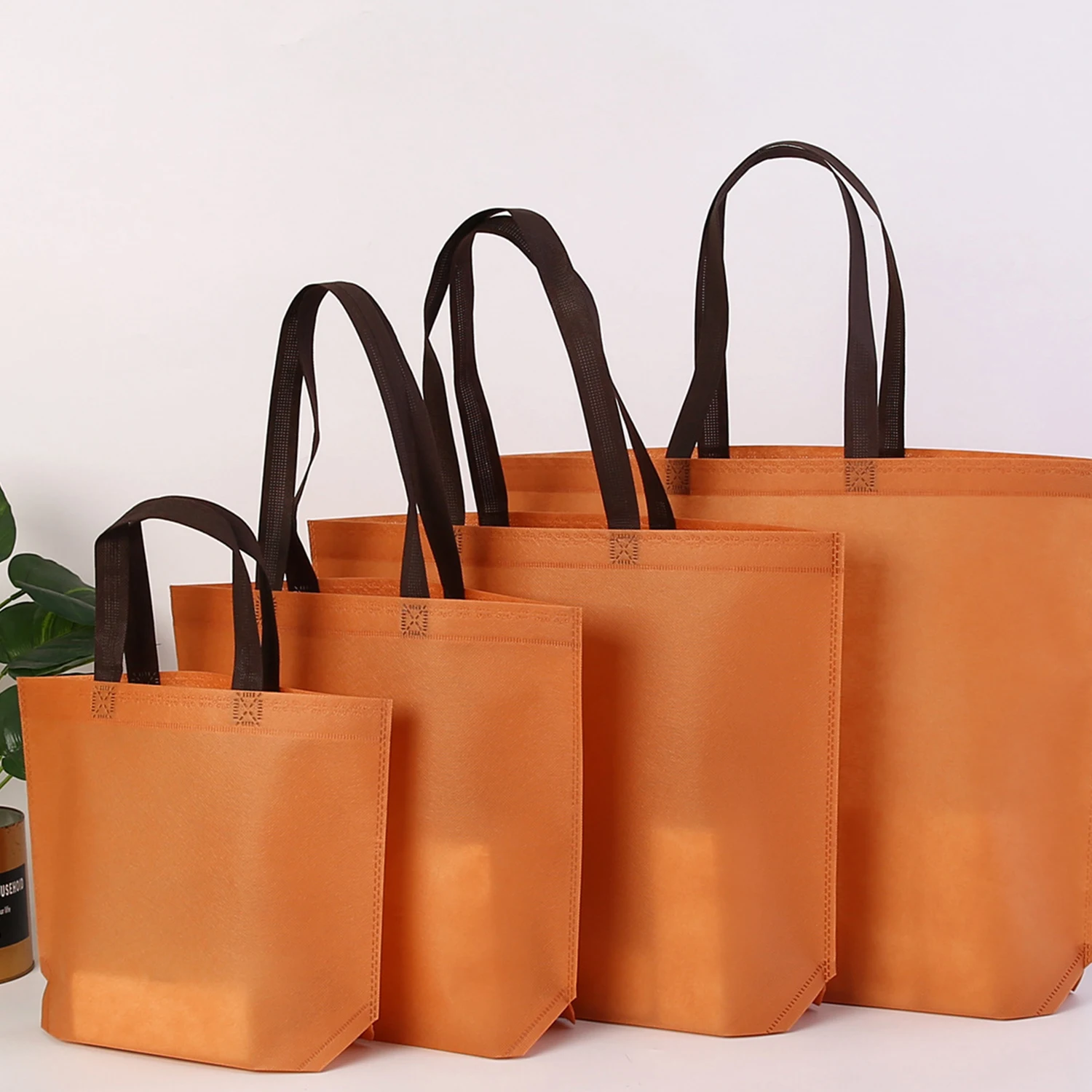 

High Quality Foldable Shopping Bag Women Reusable Fabric Non-woven Tote Bag Pouch Lunch Eco Bag Grocery Shopping Bags Handbag