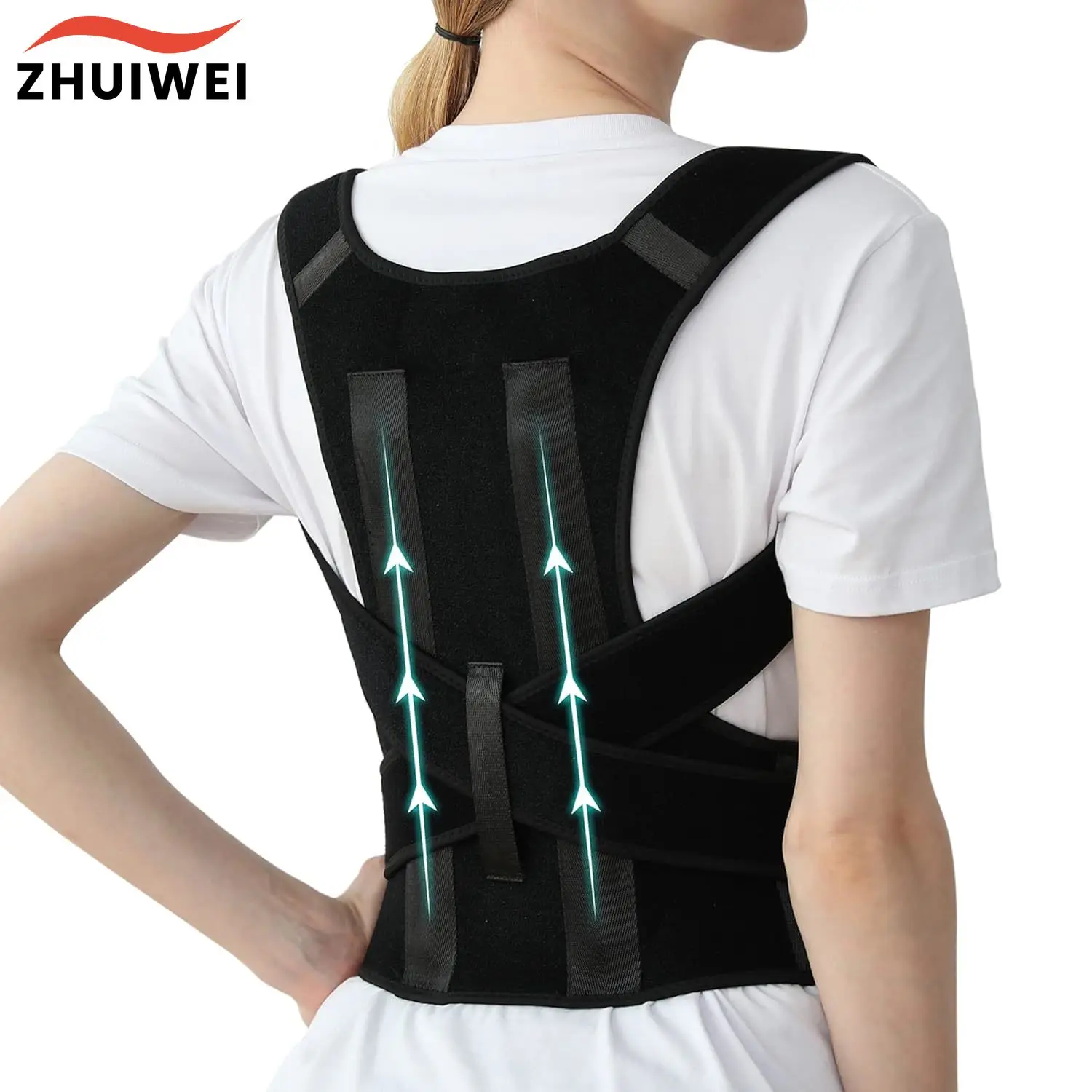 Back Brace Posture Corrector for Men Women Back Lumbar Shoulder Posture Support Pain Relief Muscle Memory Support Straightener