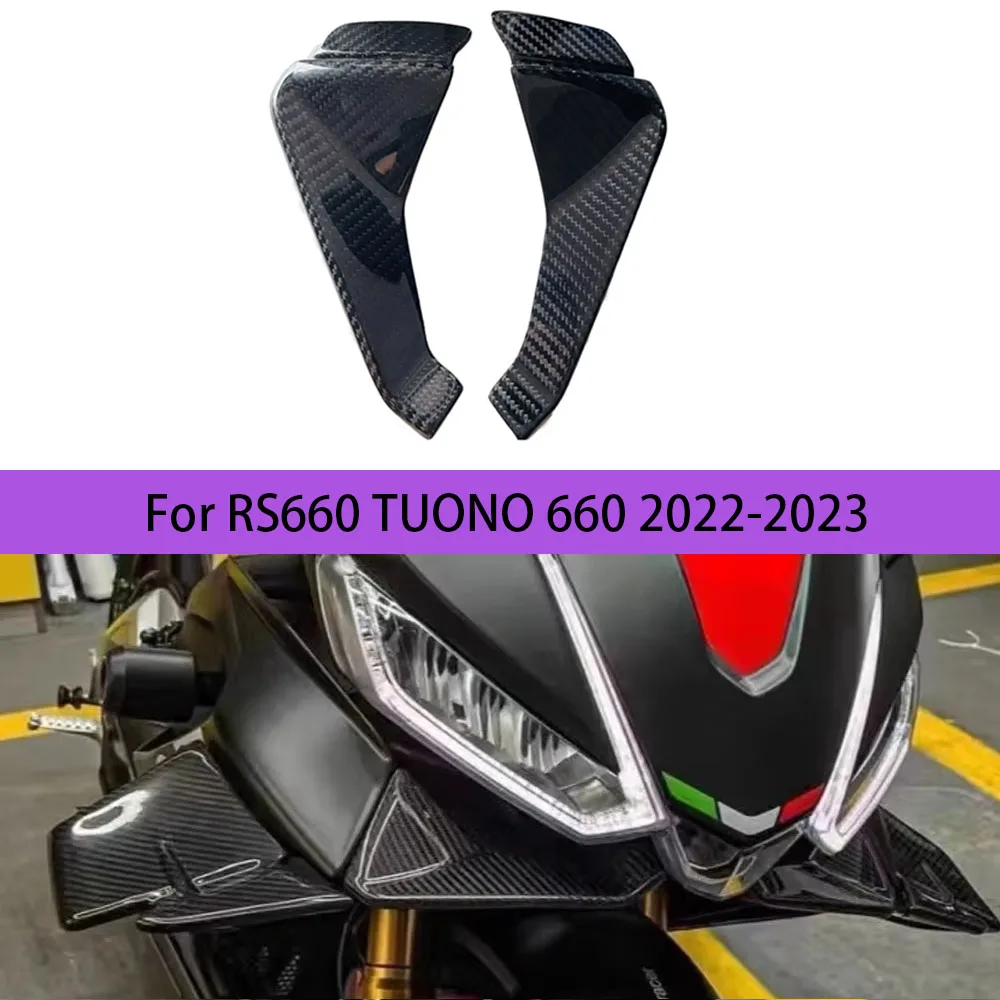 

Carbon Fiber Front Spoiler Lower Spoiler Wing Lower Force Naked Front Spoiler Lower Lip Fair For Aprilia RS660 TUONO660 22-23