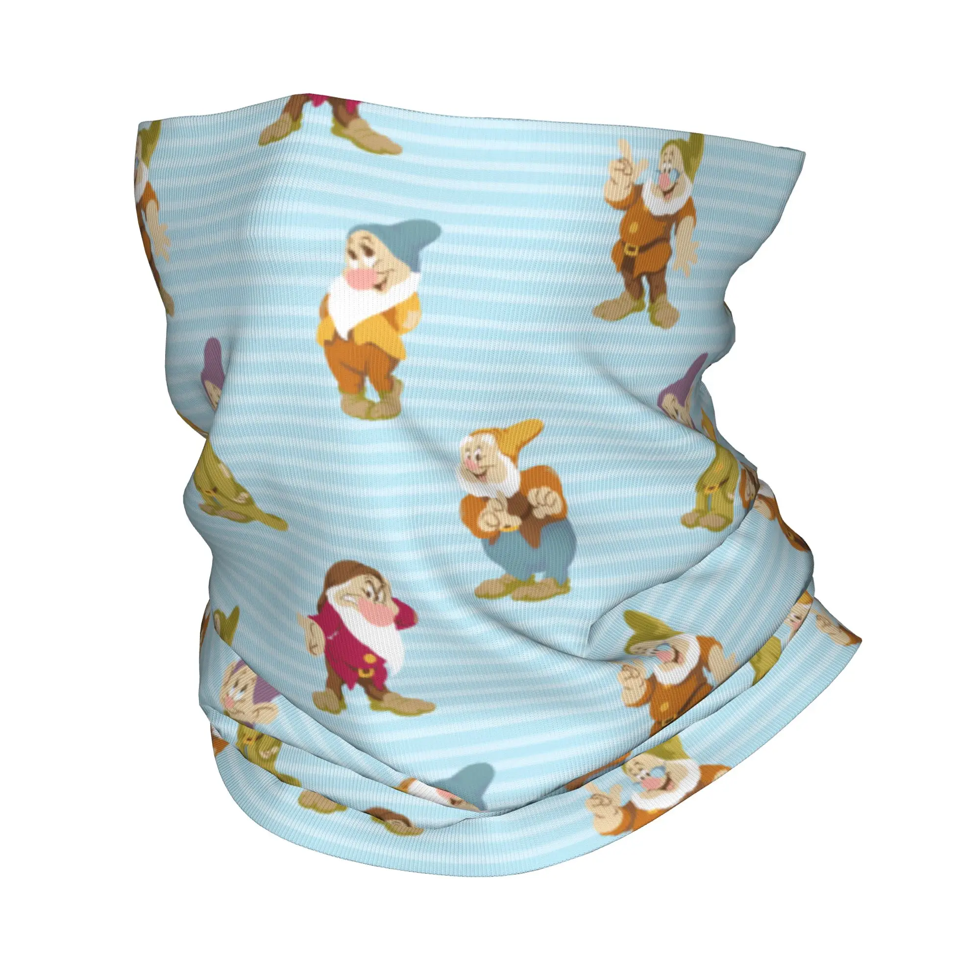 Pasamontañas personalizado con dibujos animados de Blancanieves y los siete enanitos, para esquí, camping, hombres, bufanda, diadema familiar, calentador de cuello