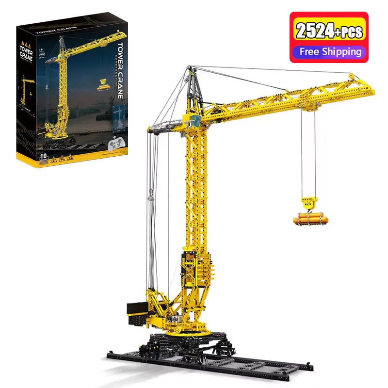 

2524 Pcs Building Blocks Technical Remote Control Tower Crane Engineering Vehicle Bricks Construction Toy For Adults
