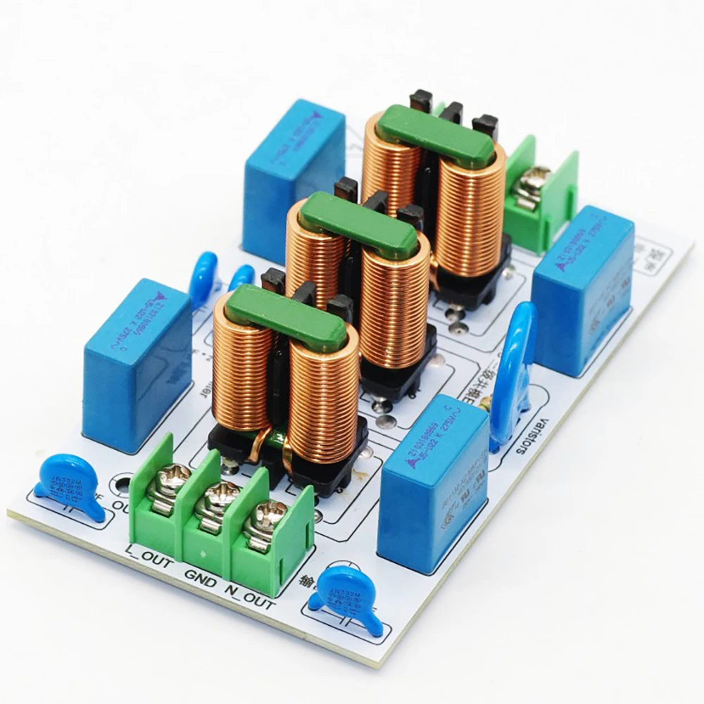 15A 20A AC EMI Electromagnetic Interference Power Filter 110V 220V 4-Stage EMC High Frequency Power Filtering f/ Audio Amplifier