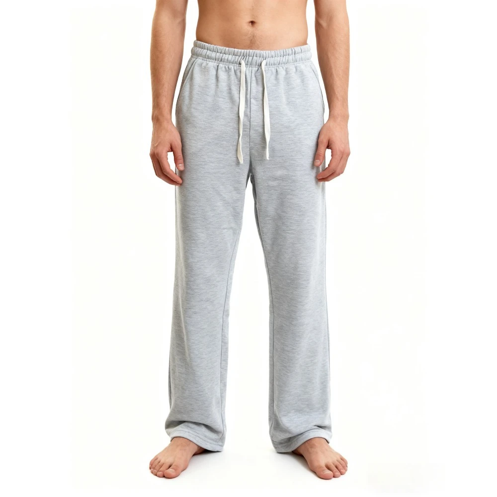 

Мужские прямые брюки, повседневные свободные брюки для отдыха, дышащие уличные спортивные штаны для мужчин с эластичной завязкой