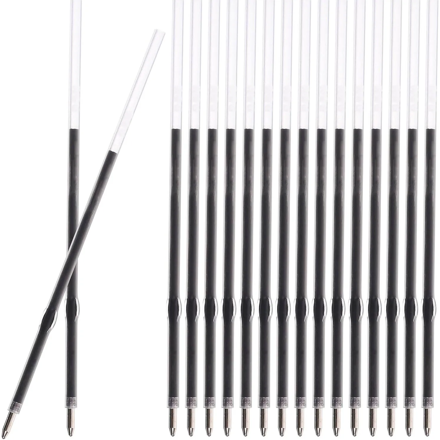 Retractable Ballpoint Pen Refills 30 Pieces 1mm Medium Point Black Ink Refills Smooth Writing for Click Pens
