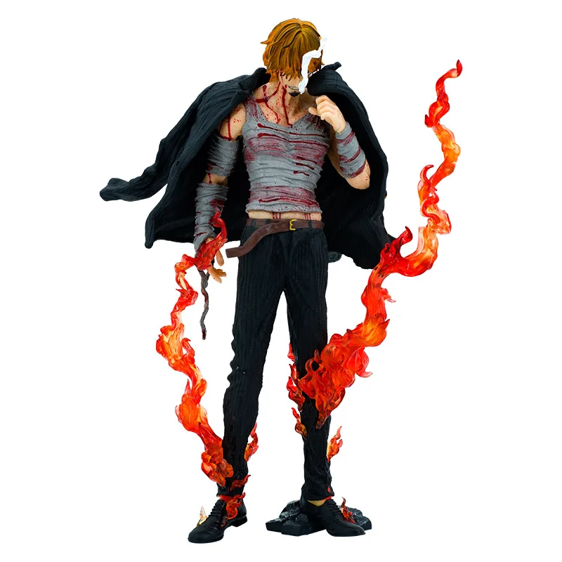 

28cm Creative one piece blood bath Sanji tatue model.High-quality PVC material.Desktop decoration collection model.toys gift