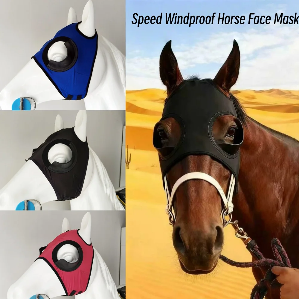 Speed ​​windproof Horse Mask, Professional Horse Racing Eye Mask, Elastic Breathable Horse Gear Supplies, Speed Racing Eye Mask
