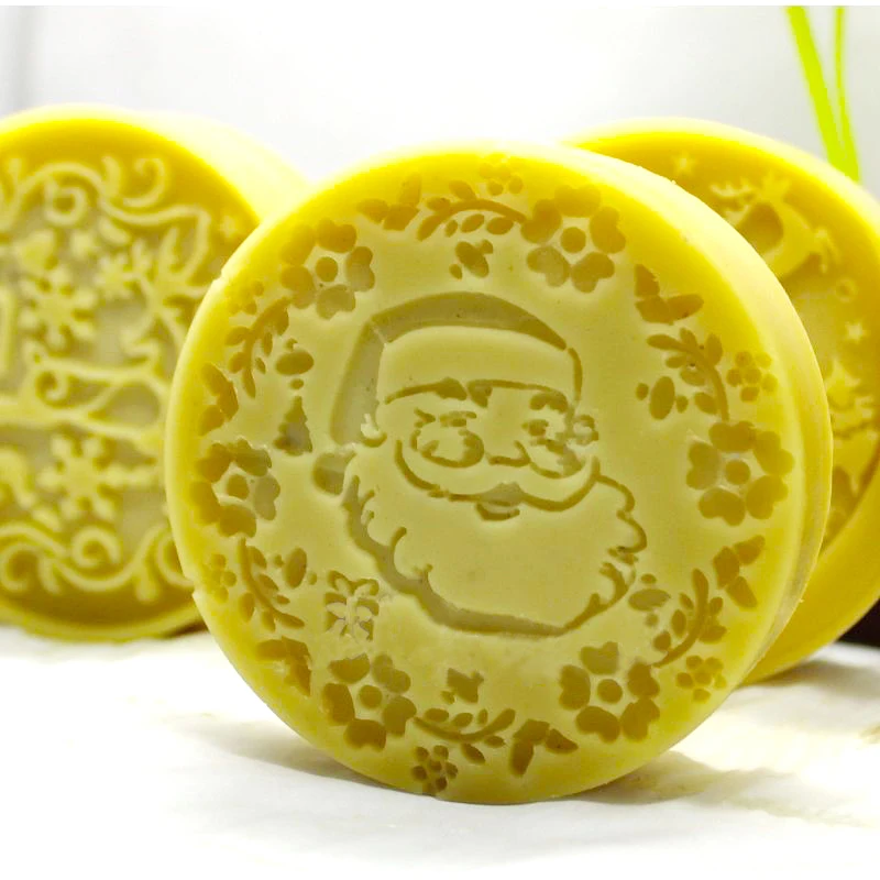 New Merry Christmas Silicone Soap Mold Santa Claus Elk Style DIY Soap Candle Making Mould Chocolate Kitchen Baking Cake Tools