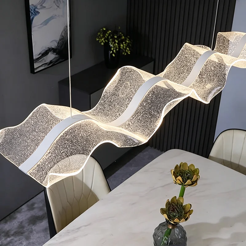 Decor Lighting Fixtures - Modern Wave LED Pendant Light Minimalist