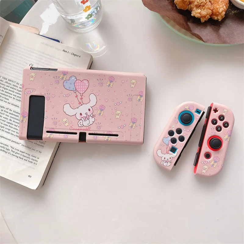 Fashion Sanrio Cinnamoroll Cartoon Case for Nintendo Switch NS Joy Con Controller Shell Kawaii Soft Protective Cover Accessories