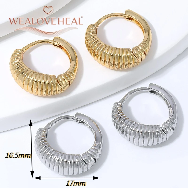 18K vergoldete Messing-Croissant-Huggie-Ohrringe, Vintage französische strukturierte Creolen für Damen, perfekt als Geschenk für den täglichen Gebrauch. – Detail 17