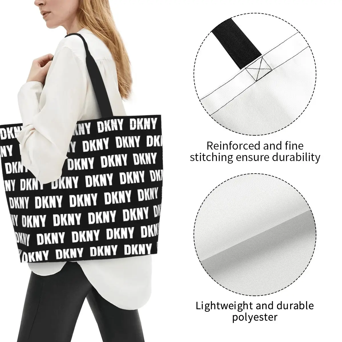 Fashion DKNYs Large Capacity Grocery Bags Accessories Ulzzang Shopping Bags For Women