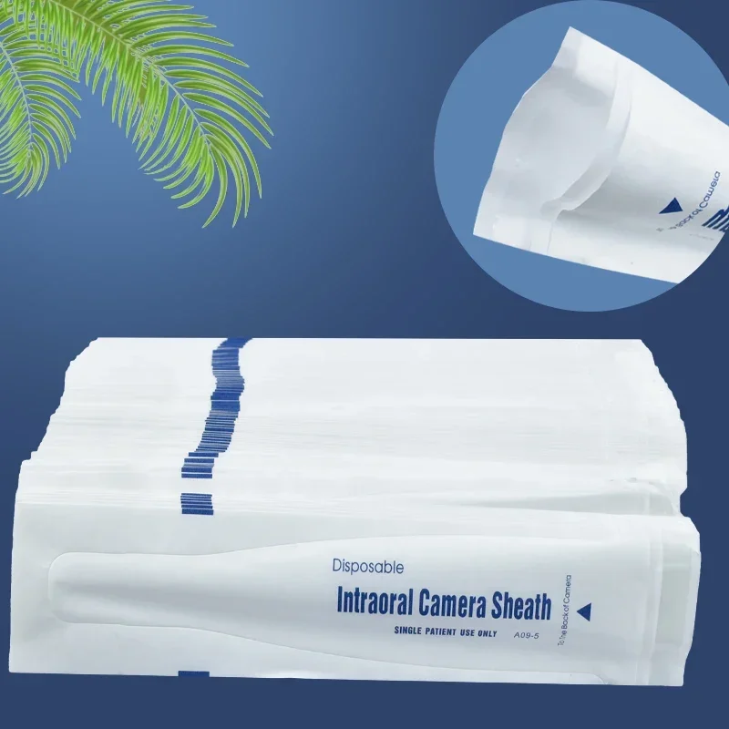 

100Pcs/box Dental Intraoral Camera Sheath Film Disposable Protective Cover Independent Packaging Dental Consumables