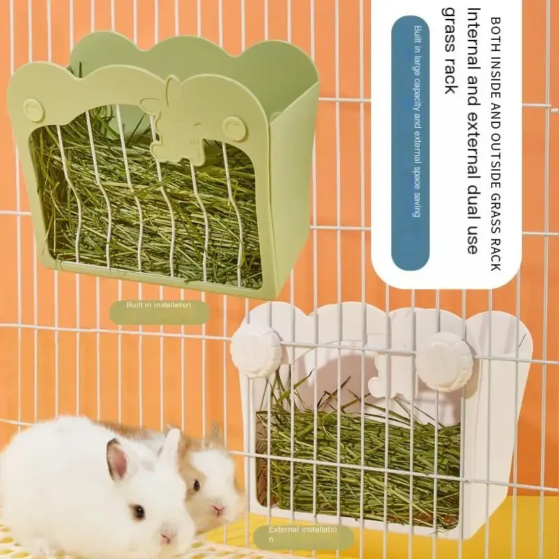 

Rabbit Hay Feeder for Cage Guinea Pig Hay Feeder Hanging Bunny Grass Holder Food Feeding Manger Chinchilla Small Animal