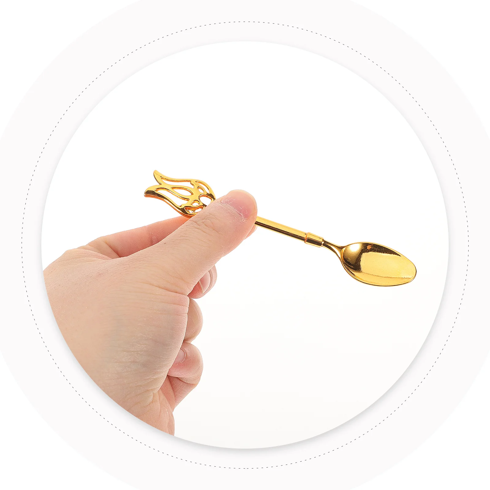 

Handle Heavy Duty Spoons Coffee Stirring Flower Expresso Cute Dessert Cafe Stirrer