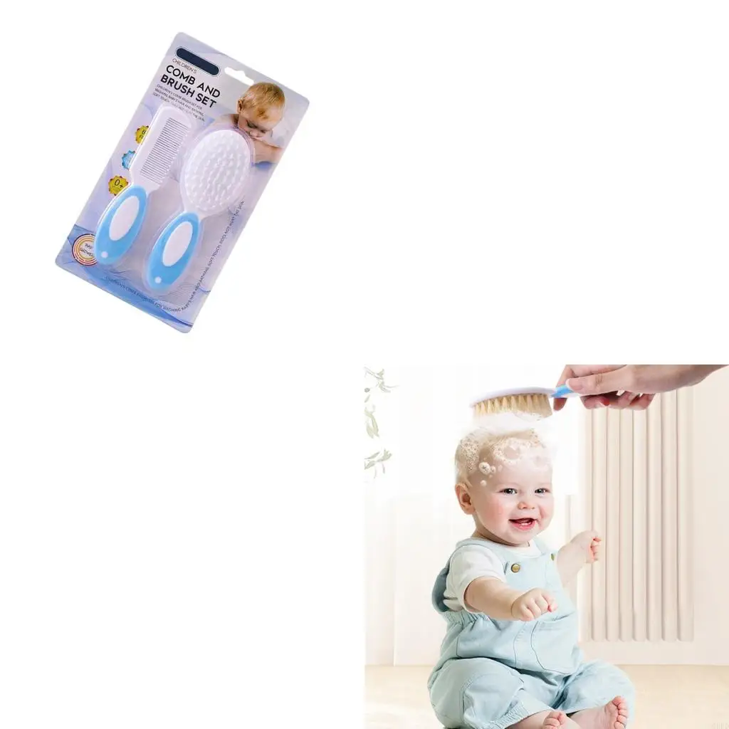 

Ergonomic Baby Bath Brush Massage Tool Hair Care Comb for Newborns Toddler