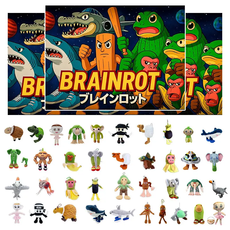Brainrot italiano de peluche Tralalelo Tralala Tungtung Sahur LiriLi Larlla Brr Brr Patapim Brainrot regalo de peluche muñecos de peluche