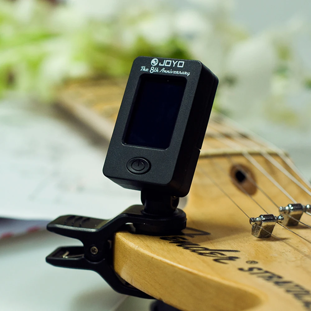 JOYO JT-01 Guitar Tuner 360 Degree Rotatable Digital LCD Screen Clip-on Tuner Chromatic Guitar Bass Violin Electronic Tuner