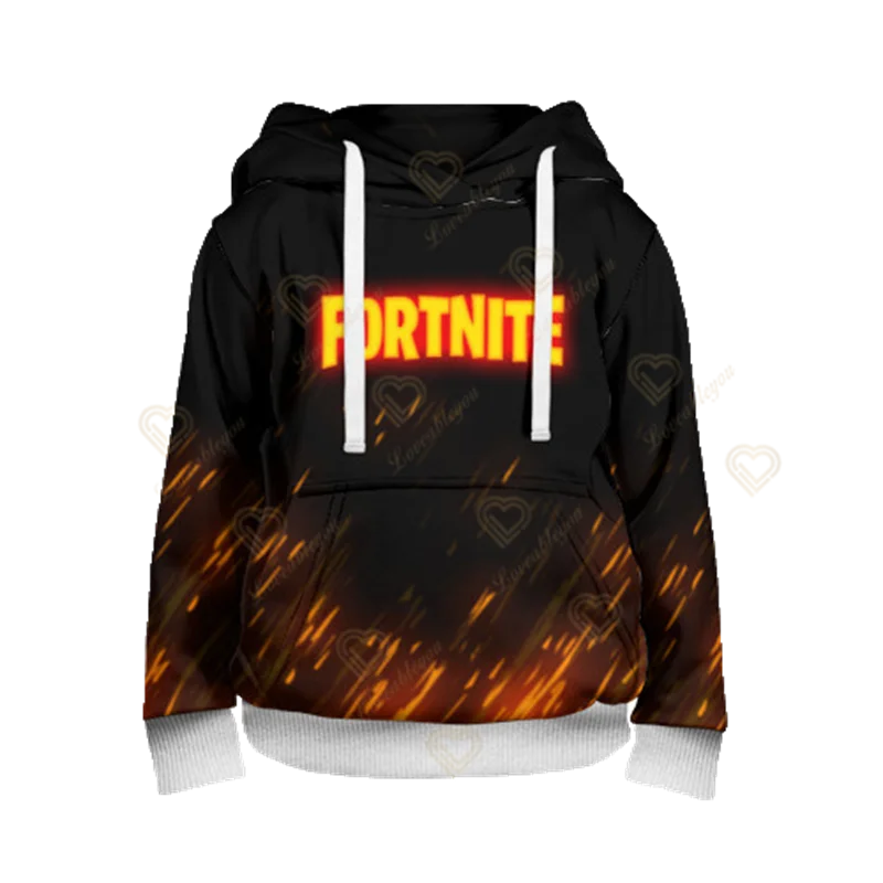 سترة Fortnite للأولاد الرائعة للأبطال التأثيرية بقلنسوة برسوم كارتونية ملابس أطفال لربيع الخريف معطف أطفال بقلنسوة للأطفال #6