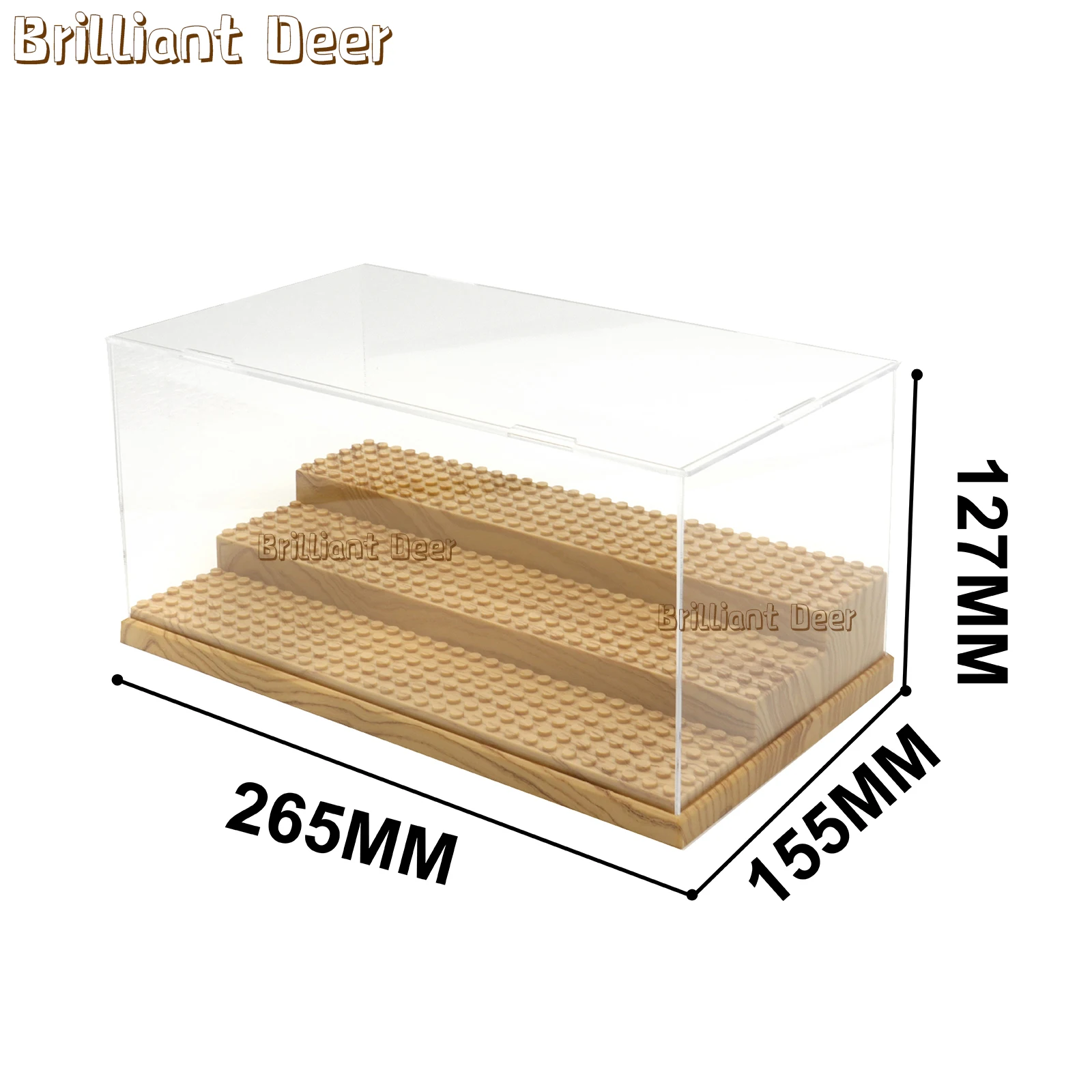 Stapelbare, stofdichte acryl displaybox opbergkoffer voor bouwstenen, stadsfiguren en speelgoedautomodels voor verzamelaars.