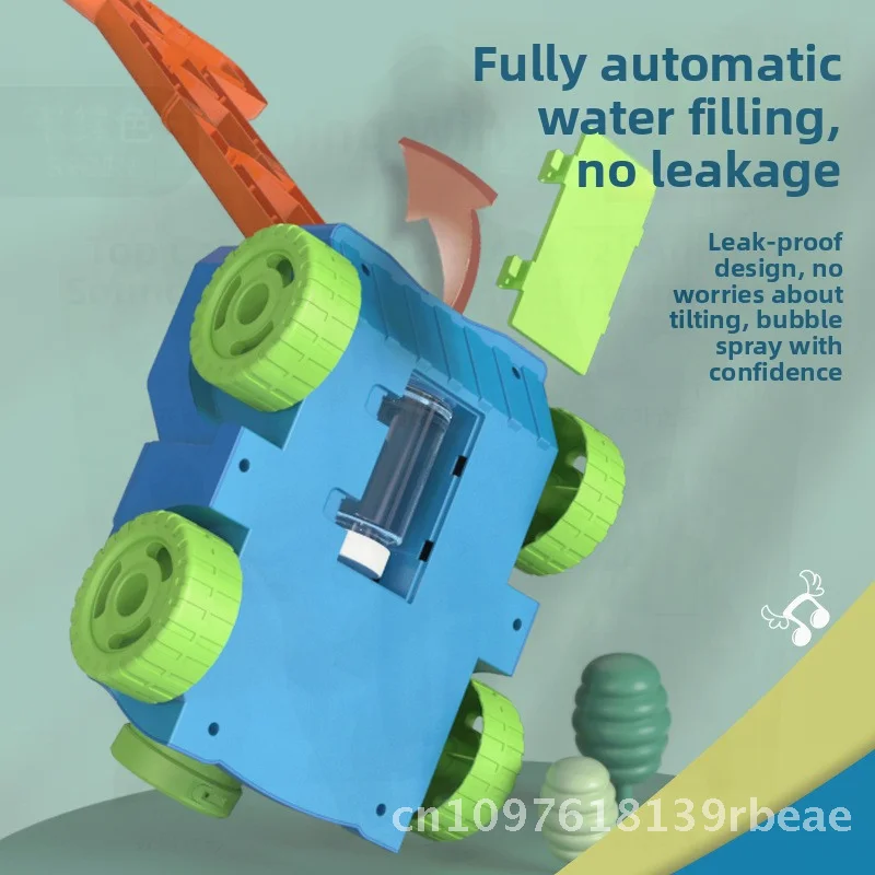 لعبة سيارة الخزان الكهربائي للأطفال مع منفاخ فقاعات يعمل بالدفع اليدوي وتميز الموسيقى الخفيفة للعب الأطفال في الهواء الطلق #3